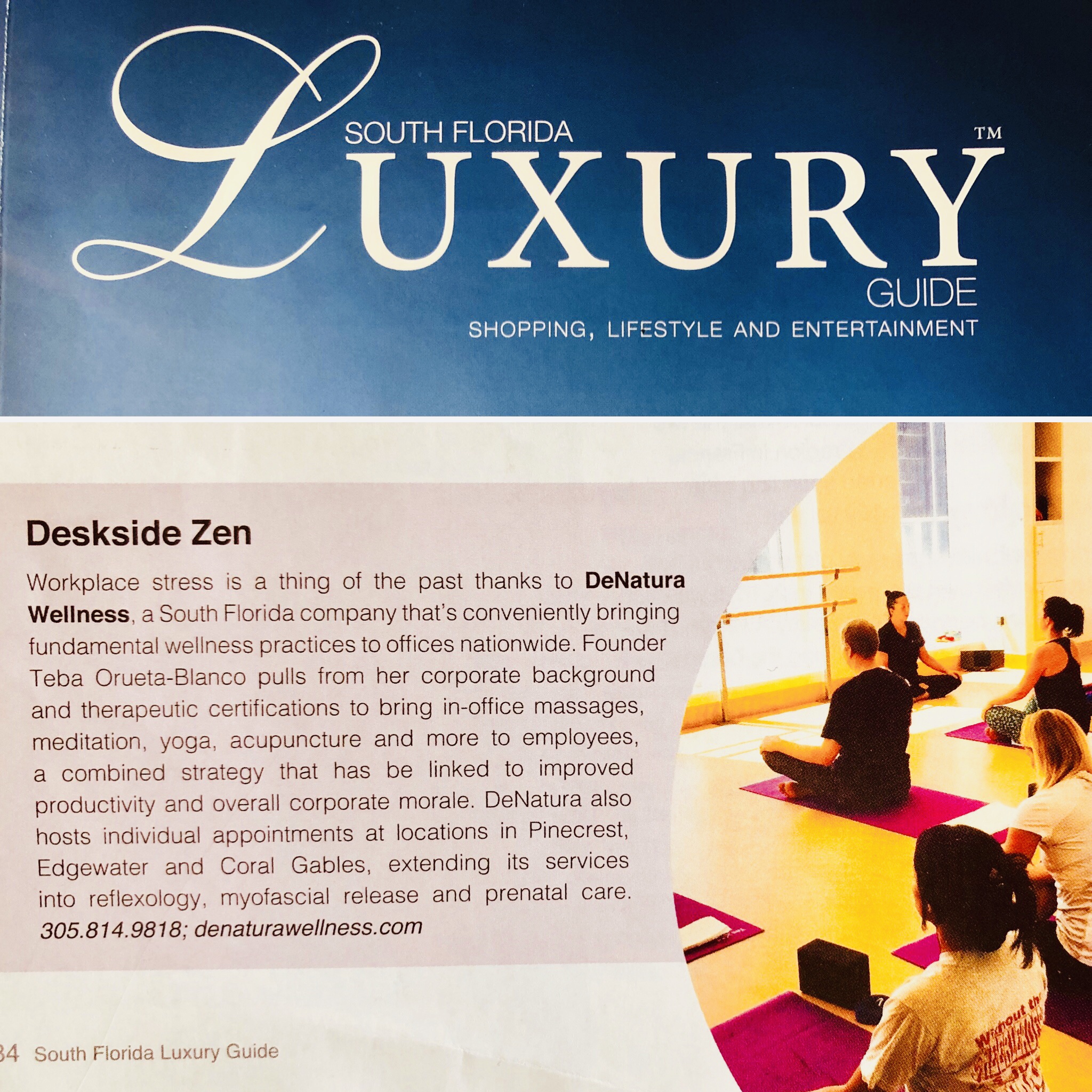 DeNatura Wellness South Florida Luxury Guide Feature